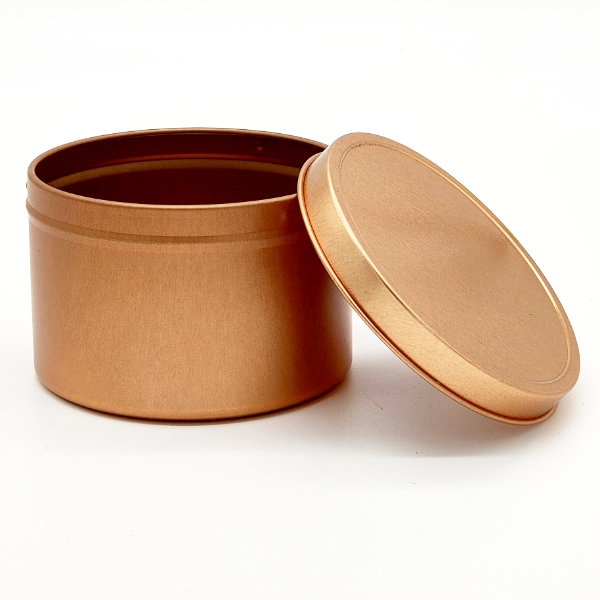 Large Rose Gold Seamless tin - Solid Lid