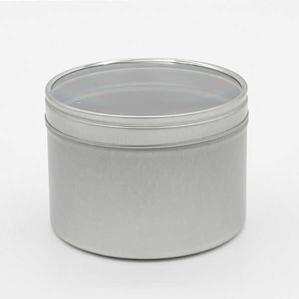 Large Seamless tin - Clear Lid
